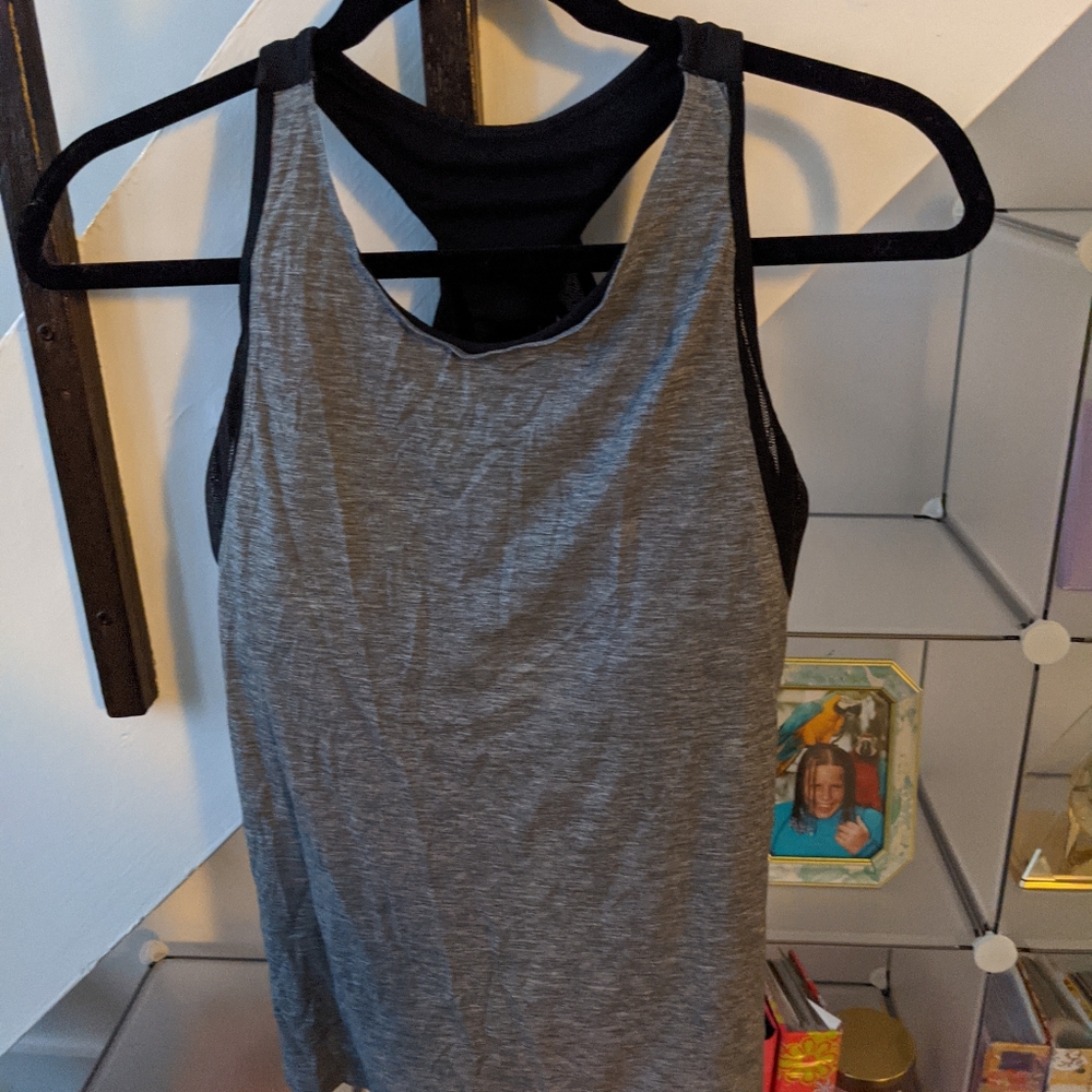 2 in 1 Workout Top with sports bra